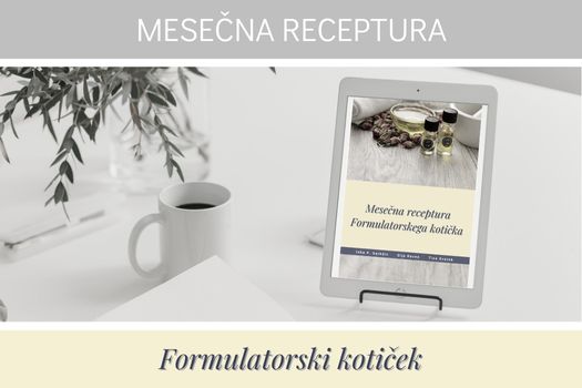 Formulatorski kotiček mesečna receptura